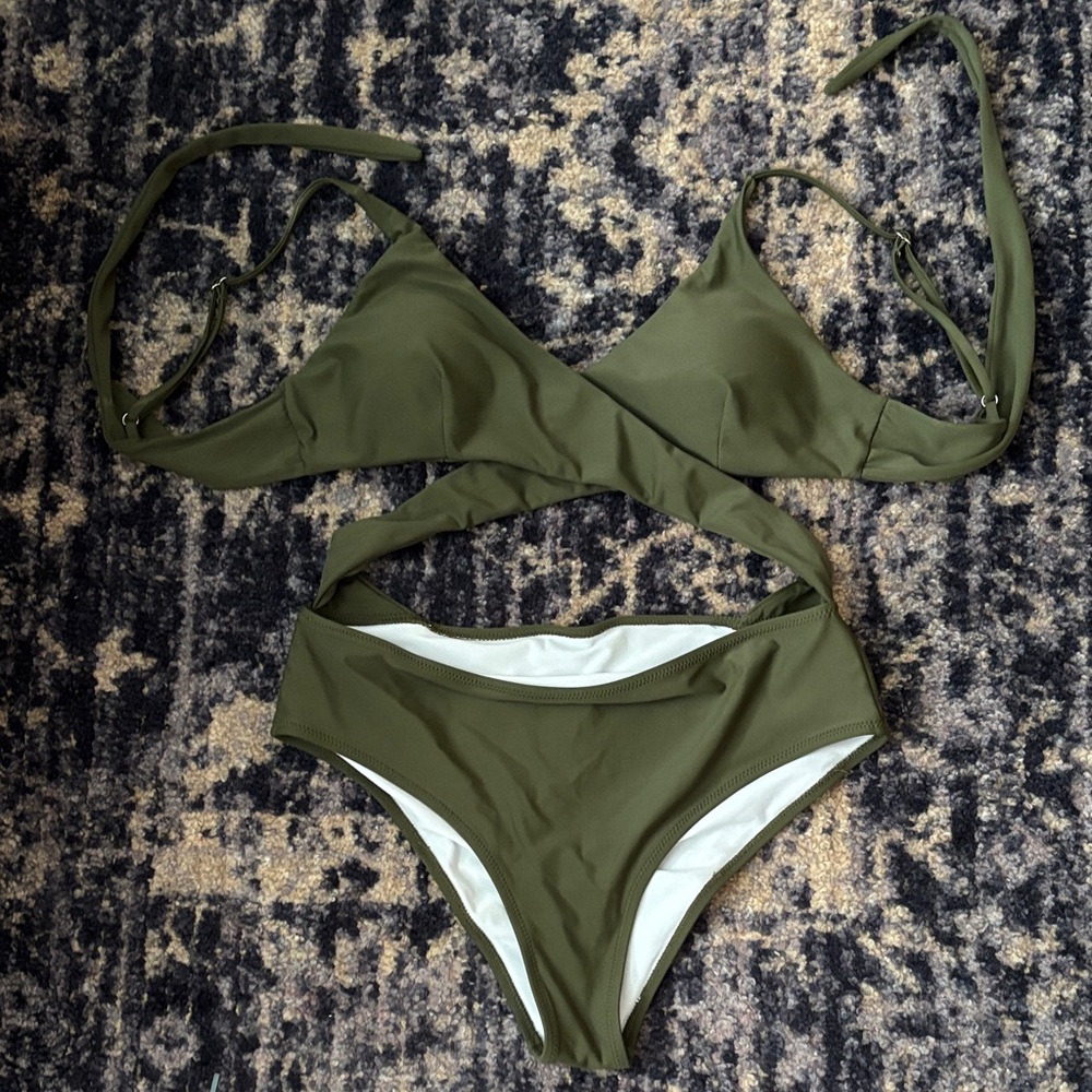 Olive Green Women's Swimwear one piece